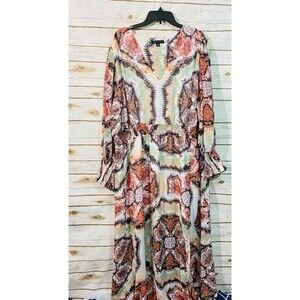 INC International Concepts new without Women's Plus Size Maxi Dress Pink 4XL